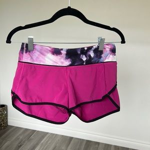Lululemon pink athletic shorts